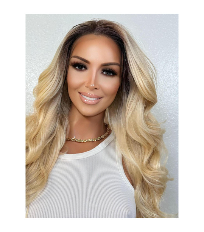 Vanilla Blonde Hair Human Hair Blend Wig | 13x6 Free Part HD Invisible Lace Front Long