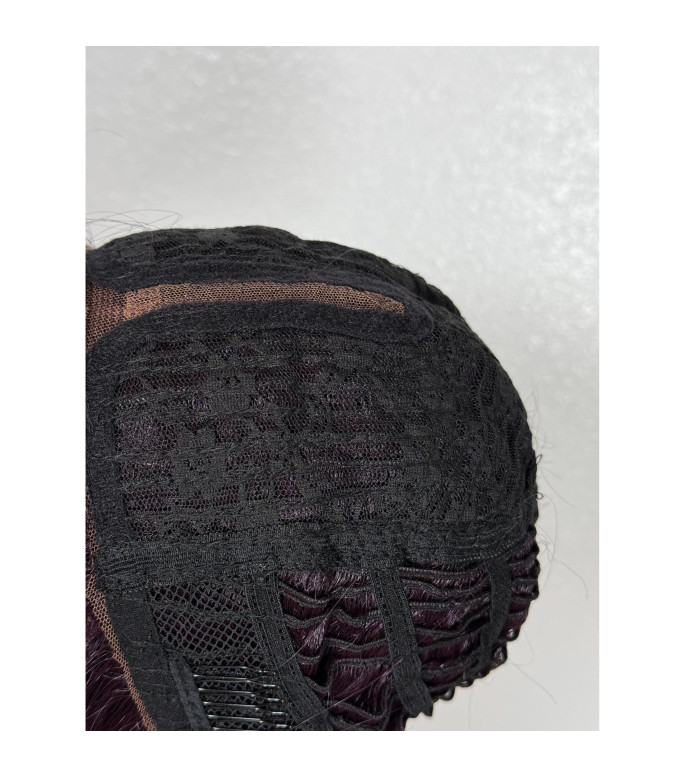 Deep Midnight Purple 18 Long Layered Middle Part Wavy Heat Safe  PrePlucked Part Lace