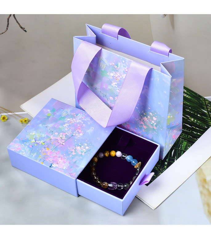 Multi-Gemstone Crystal Healing Bracelet for Women, 8mm Beads, Includes Gift Box