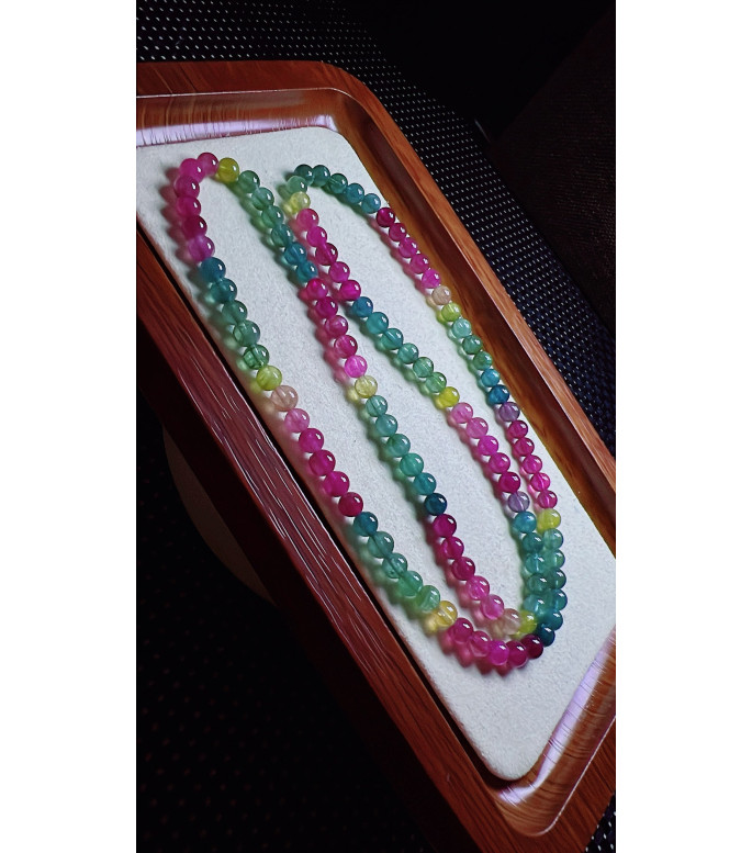 327F7 exquisite color code tourmaline three circle bracelet, size 5mm, weight 23.4 grams 327F7 exquisite color code tourmaline three circle bracelet, size 5mm, weight 23.4 grams