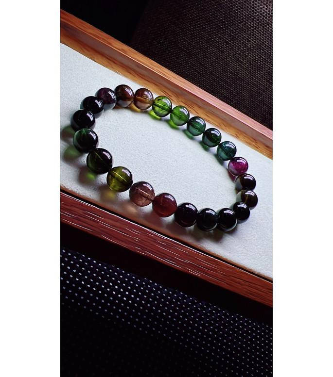 325F7 exquisite black beauty tourmaline bracelet, size 9mm, weight 27.3g, crystal 325F7 exquisite black beauty tourmaline bracelet, size 9mm, weight 27.3g, crystal