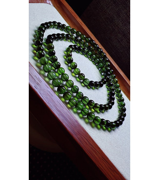 325F6 exquisite green tourmaline three circle bracelet, size 5mm, weight 24.9g, crystal