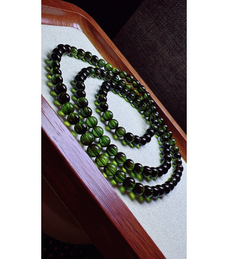 325F5 exquisite green tourmaline three circle bracelet, size 5mm, weight 25.2 grams