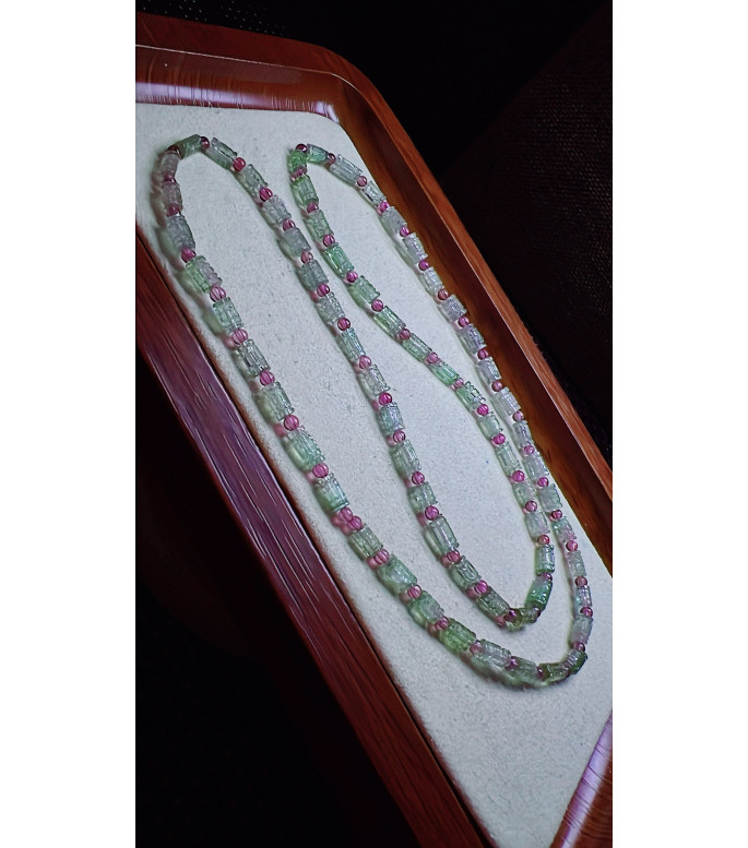 325F3 exquisite blue-green patterned bead tourmaline three turn bracelet, specification 325F3 exquisite blue-green patterned bead tourmaline three turn bracelet, specification