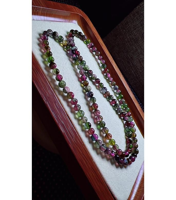 325F1 exquisite old watermelon tourmaline three circle bracelet, size 5mm, weight 23.3g 325F1 exquisite old watermelon tourmaline three circle bracelet, size 5mm, weight 23.3g