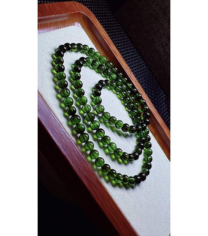 321F5 exquisite green tourmaline three circle bracelet, specification 5.5mm, weight