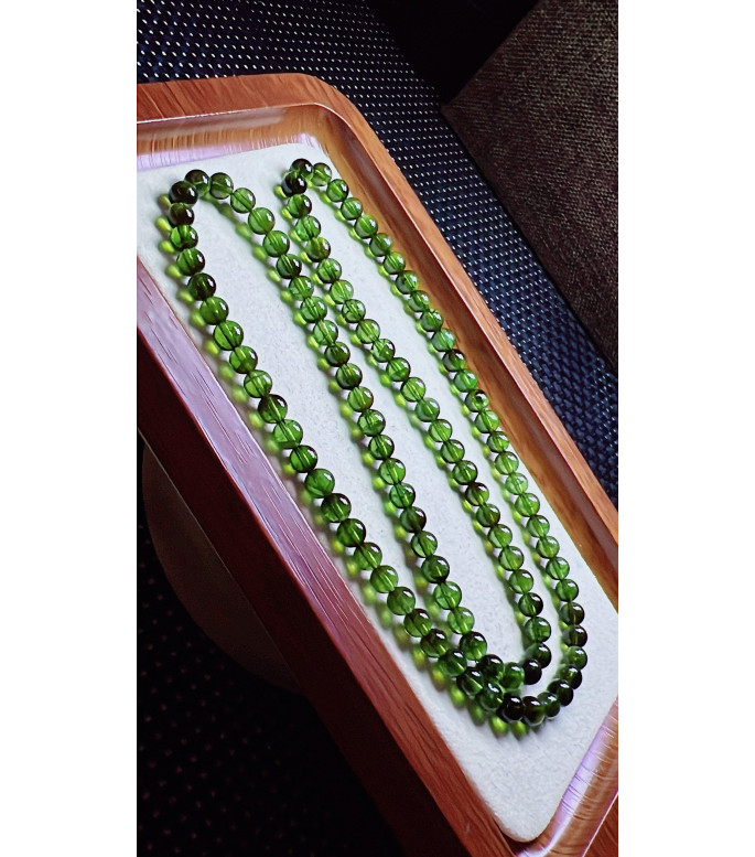 321F5 exquisite green tourmaline three circle bracelet, specification 5.5mm, weight