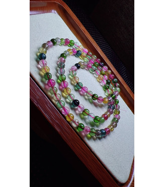 321F2 exquisite candy tourmaline three circle bracelet, specification 5.5mm, weight 27g