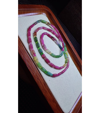 317F4 exquisite patterned tourmaline three circle bracelet, size 3.5 X6mm, weight 13.1