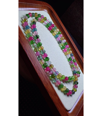 317F2 exquisite candy tourmaline three circle bracelet, size 5.8mm, weight 30.6g, crystal