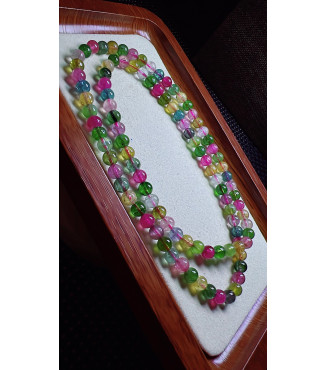 317F2 exquisite candy tourmaline three circle bracelet, size 5.8mm, weight 30.6g, crystal