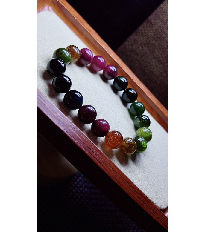 313F15 exquisite old mine black beauty tourmaline bracelet, size 11.5mm, weight 44.6g 313F15 exquisite old mine black beauty tourmaline bracelet, size 11.5mm, weight 44.6g