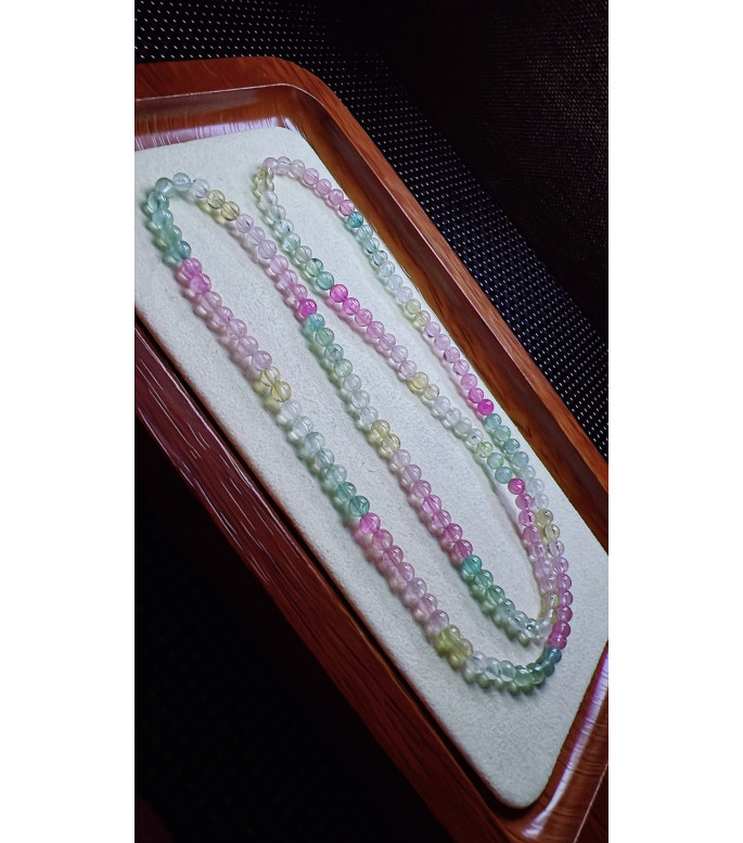 F1 exquisite Macaron tourmaline three circle bracelet, size about 4mm, weight 14.1g F1 exquisite Macaron tourmaline three circle bracelet, size about 4mm, weight 14.1g