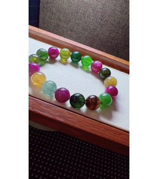 308F8 exquisite antique candy tourmaline bracelet, specification about 11.5mm, weight