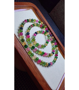 308F2 exquisite candy tourmaline three circle bracelet, specification about 5.5mm, weight