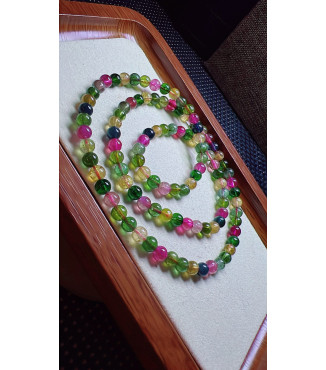 308F2 exquisite candy tourmaline three circle bracelet, specification about 5.5mm, weight