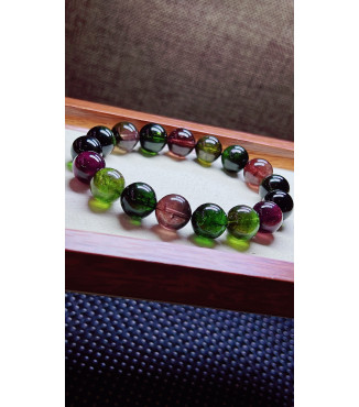 306F2 exquisite old mineral black sugar tourmaline bracelet, specification about 11.5mm