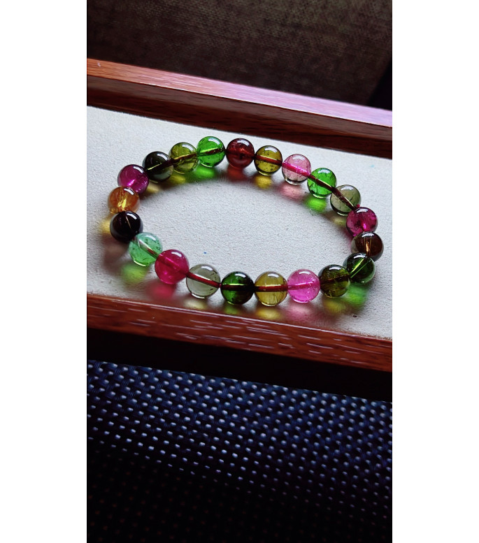 213F5 exquisite high-quality antique candy tourmaline bracelet, specification about 9mm 213F5 exquisite high-quality antique candy tourmaline bracelet, specification about 9mm