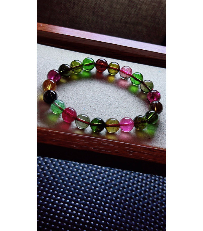 213F5 exquisite high-quality antique candy tourmaline bracelet, specification about 9mm 213F5 exquisite high-quality antique candy tourmaline bracelet, specification about 9mm