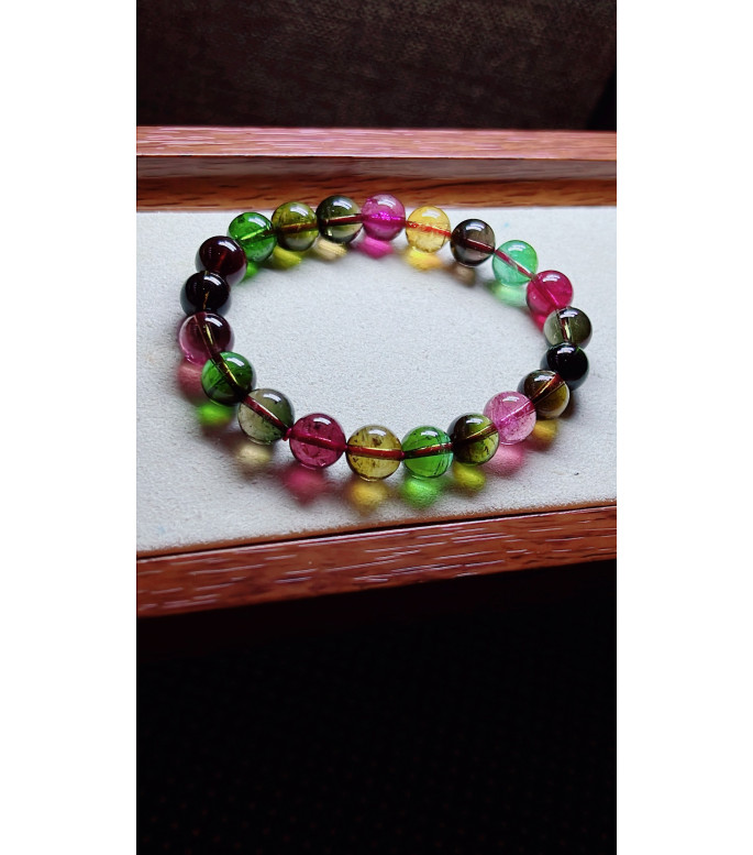 213F5 exquisite high-quality antique candy tourmaline bracelet, specification about 9mm 213F5 exquisite high-quality antique candy tourmaline bracelet, specification about 9mm