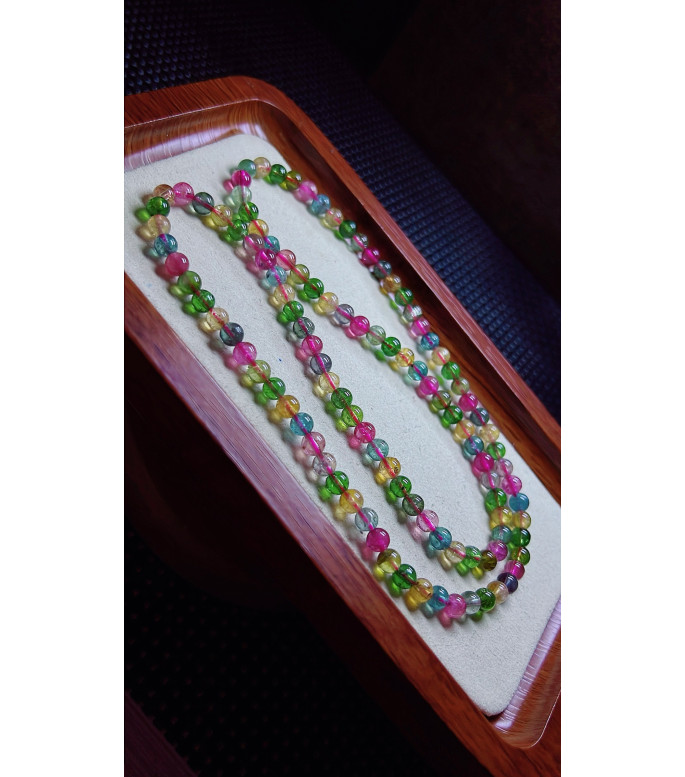 206F8 exquisite candy tourmaline three circle bracelet, size about 5.2mm, weight 25.1 206F8 exquisite candy tourmaline three circle bracelet, size about 5.2mm, weight 25.1