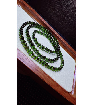 206F3 exquisite green tourmaline three circle bracelet, size about 4.5mm, weight 19.4g