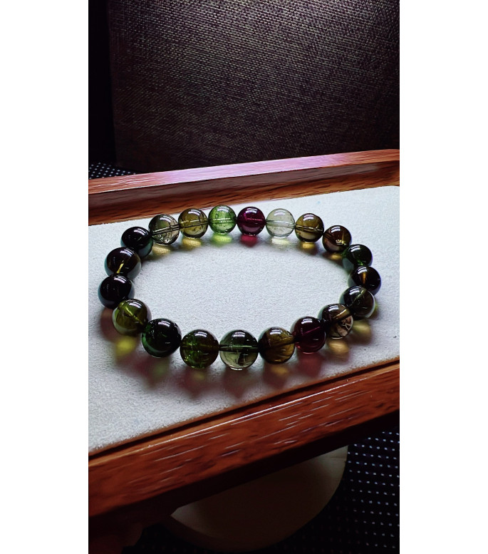 129F9 exquisite vintage black sugar tourmaline bracelet, size about 9.5mm, weight 28.8g 129F9 exquisite vintage black sugar tourmaline bracelet, size about 9.5mm, weight 28.8g