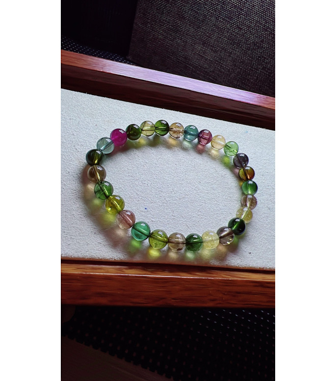 129F7 exquisite antique candy tourmaline bracelet, specification about 6.7mm, weight 13.5 129F7 exquisite antique candy tourmaline bracelet, specification about 6.7mm, weight 13.5
