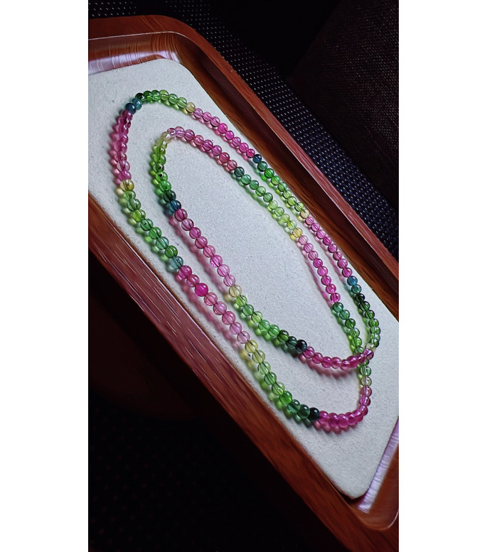 129F5 exquisite rainbow tourmaline three circle bracelet, specification about 3.8mm 129F5 exquisite rainbow tourmaline three circle bracelet, specification about 3.8mm