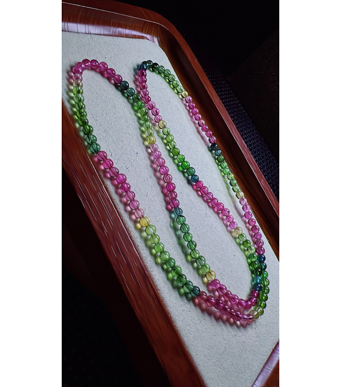 129F5 exquisite rainbow tourmaline three circle bracelet, specification about 3.8mm 129F5 exquisite rainbow tourmaline three circle bracelet, specification about 3.8mm