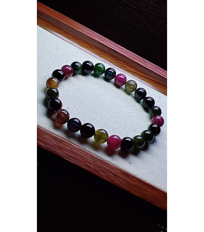120F10 exquisite old mineral black sugar tourmaline bracelet, specification about 7.5mm 120F10 exquisite old mineral black sugar tourmaline bracelet, specification about 7.5mm