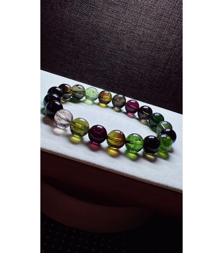 105F7 exquisite black sugar tourmaline bracelet, specification about 9.8mm, weight 30g