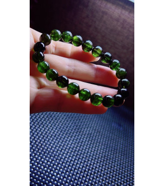 103F11 exquisite green tourmaline bracelet, specification about 9mm, weight 25.6g