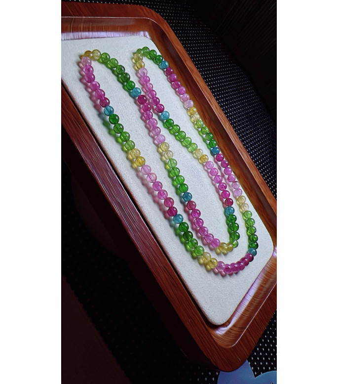 103F6 exquisite rainbow tourmaline three circle bracelet, size about 4.7mm, weight 19.5g 103F6 exquisite rainbow tourmaline three circle bracelet, size about 4.7mm, weight 19.5g