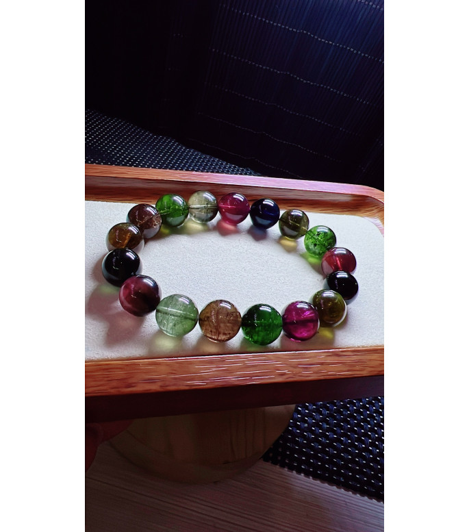 1230F5 exquisite black sugar tourmaline bracelet, specification about 12.5mm, weight 55.4 1230F5 exquisite black sugar tourmaline bracelet, specification about 12.5mm, weight 55.4