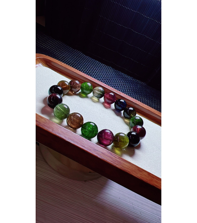 1230F5 exquisite black sugar tourmaline bracelet, specification about 12.5mm, weight 55.4 1230F5 exquisite black sugar tourmaline bracelet, specification about 12.5mm, weight 55.4