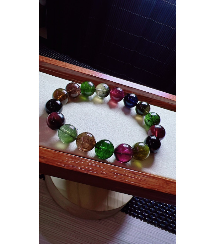 1230F5 exquisite black sugar tourmaline bracelet, specification about 12.5mm, weight 55.4 1230F5 exquisite black sugar tourmaline bracelet, specification about 12.5mm, weight 55.4