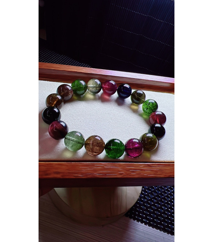 1230F5 exquisite black sugar tourmaline bracelet, specification about 12.5mm, weight 55.4 1230F5 exquisite black sugar tourmaline bracelet, specification about 12.5mm, weight 55.4