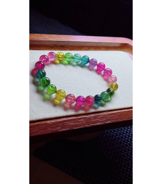 1227F10 exquisite fluorescent tourmaline bracelet, specification about 8.5mm, weight