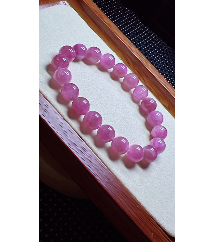 1225F7 exquisite pink tourmaline bracelet, size about 9.5mm, weight 28.5g, crystal