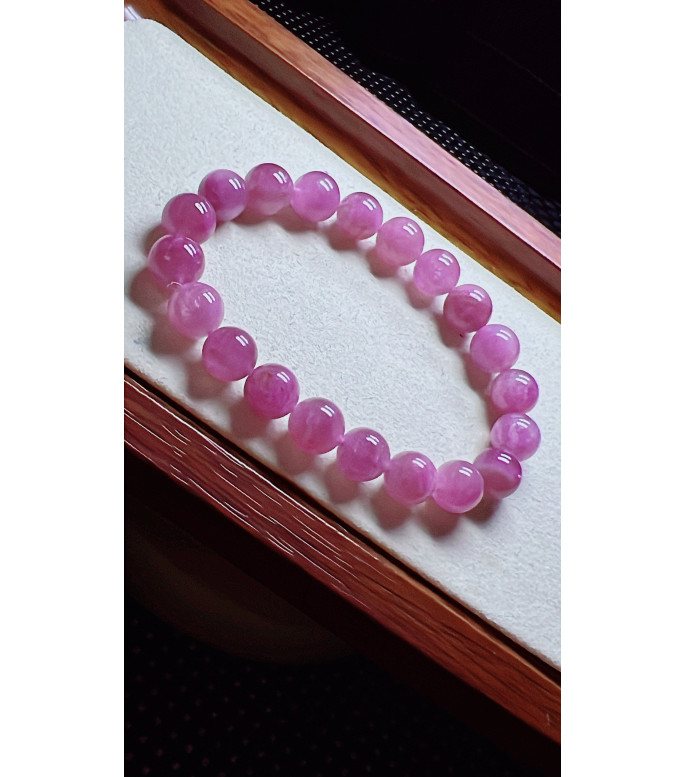 1225F7 exquisite pink tourmaline bracelet, size about 9.5mm, weight 28.5g, crystal