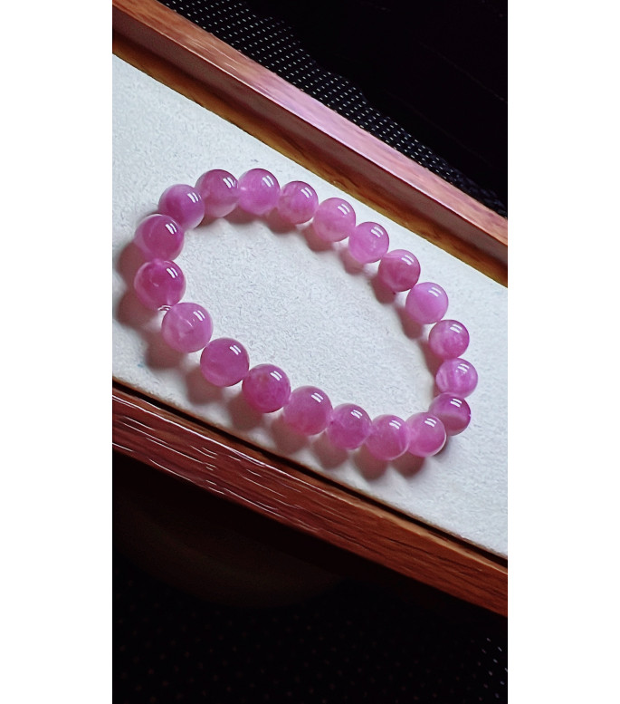 1225F7 exquisite pink tourmaline bracelet, size about 9.5mm, weight 28.5g, crystal