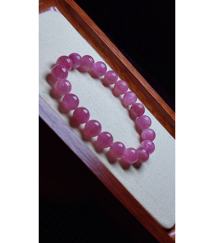 1225F7 exquisite pink tourmaline bracelet, size about 9.5mm, weight 28.5g, crystal