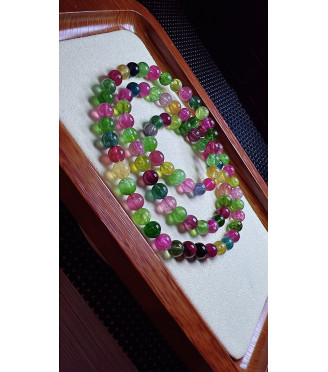 1223F2 exquisite candy tourmaline three circle bracelet, size about 6.5mm, weight 38.8