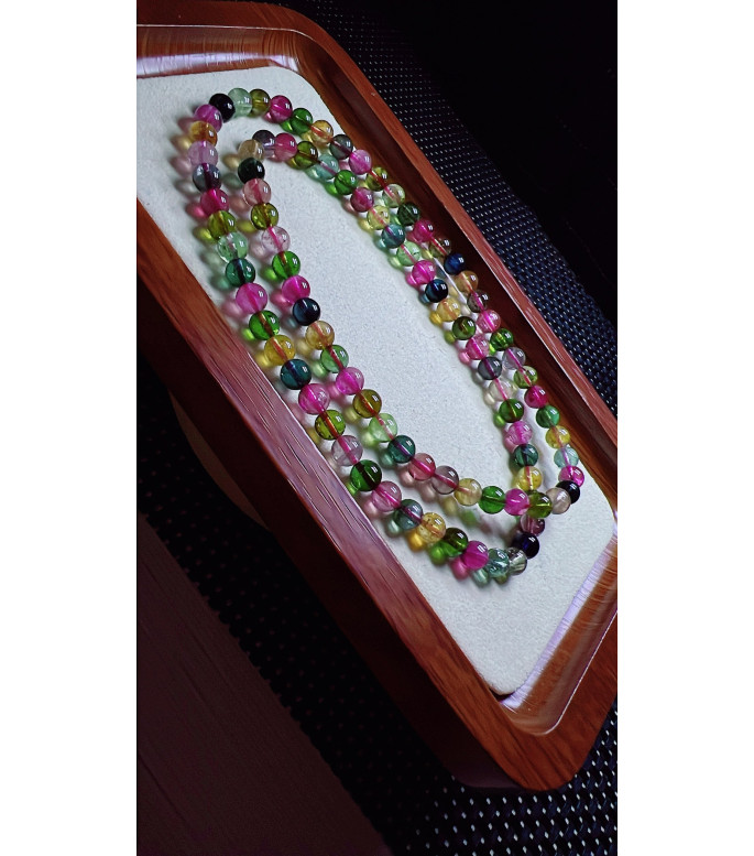 1223F1 exquisite candy tourmaline three circle bracelet, size about 6mm, weight 32.3g