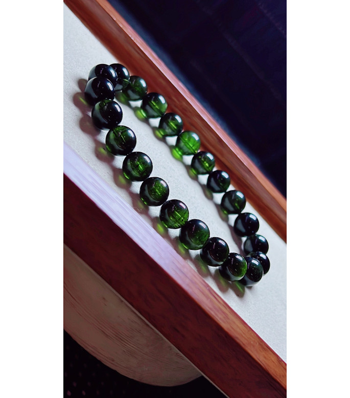 1219F8 exquisite green tourmaline bracelet, size about 8.5mm, weight 23g, crystal 1219F8 exquisite green tourmaline bracelet, size about 8.5mm, weight 23g, crystal