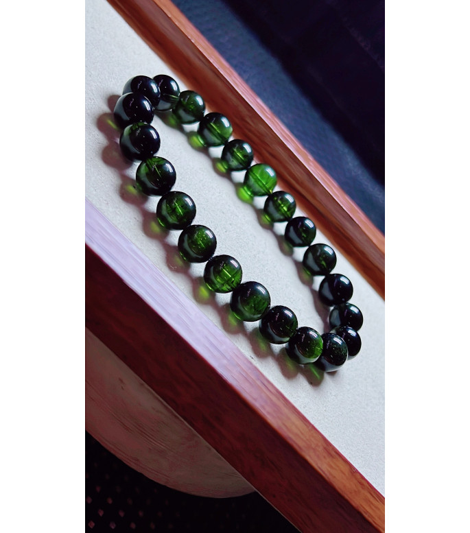 1219F8 exquisite green tourmaline bracelet, size about 8.5mm, weight 23g, crystal 1219F8 exquisite green tourmaline bracelet, size about 8.5mm, weight 23g, crystal