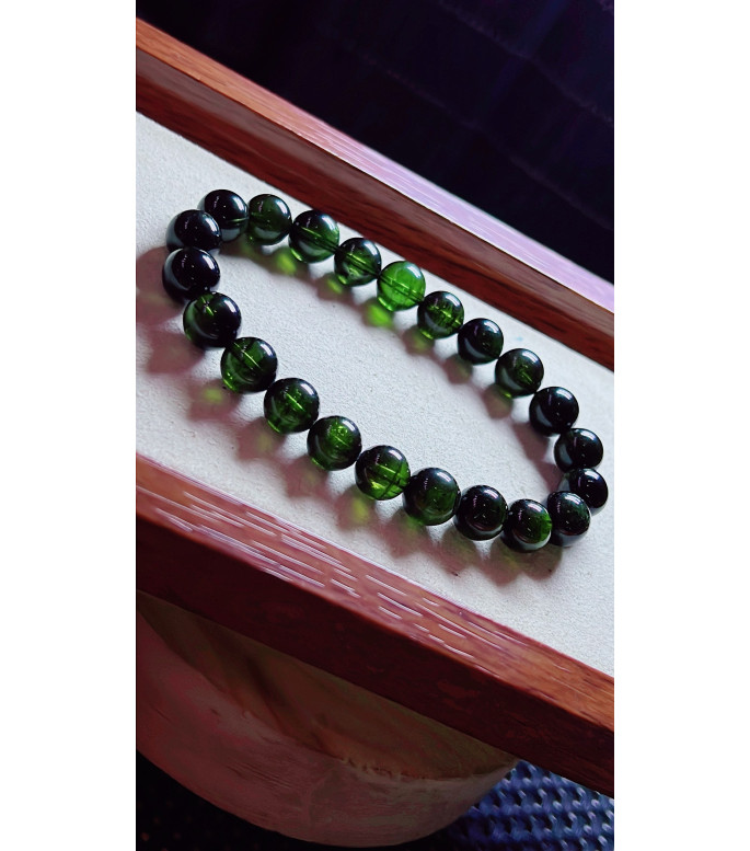 1219F8 exquisite green tourmaline bracelet, size about 8.5mm, weight 23g, crystal 1219F8 exquisite green tourmaline bracelet, size about 8.5mm, weight 23g, crystal
