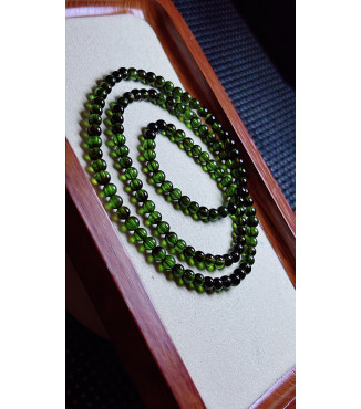1219F6 exquisite green tourmaline three circle bracelet, size about 4.6mm, weight 19.2