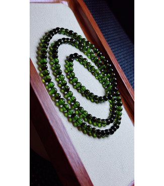 1219F6 exquisite green tourmaline three circle bracelet, size about 4.6mm, weight 19.2